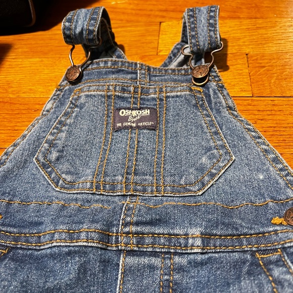 OshKosh B'gosh Blue Denim Overalls for Kids - Picture 2 of 8